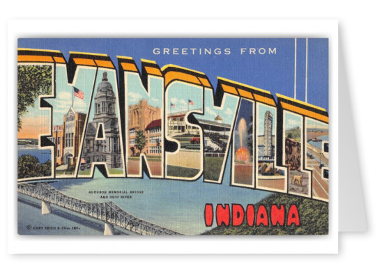 Evansville Indiana Large Letter Greetings