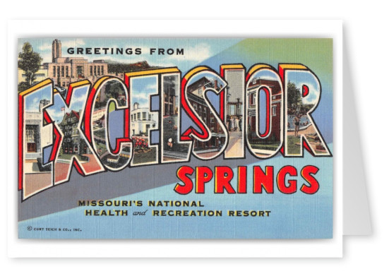 Excelsior Springs Missouri Greetings Large Letter