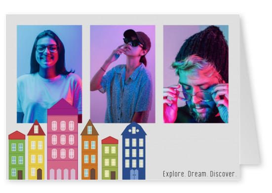 Postkarte Explore Dream Discover