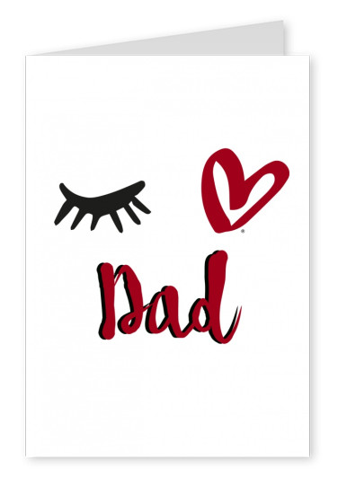 Eye-love dad schwarz, rot und weiß