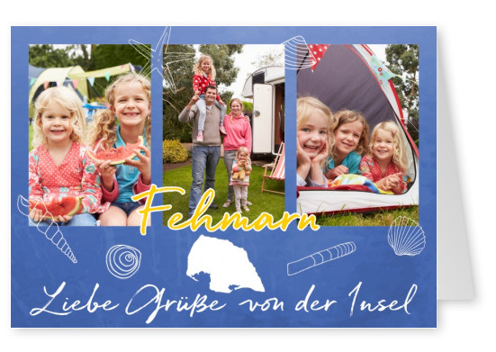 Postkarte Liebe Grüße von Fehmarn