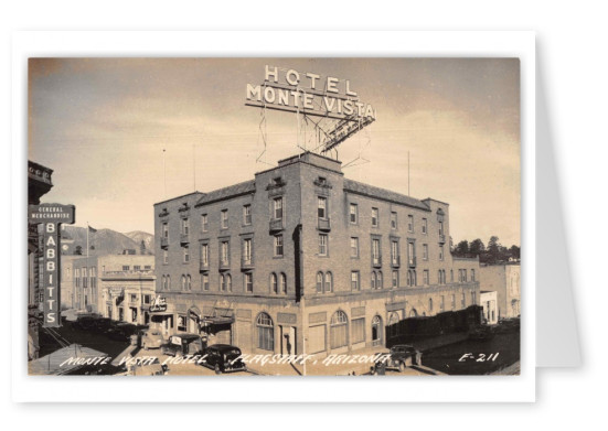 Flagstaff Arizona Monte Vista Hotel Birds Eye View