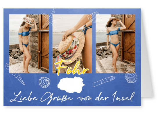 Postkarte Liebe Grüße von der Insel Föhr