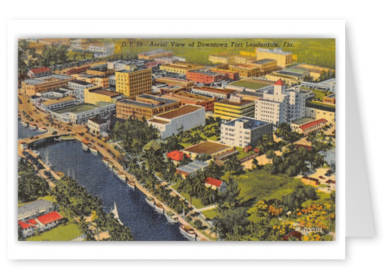 Fort Lauderdale, Florida, aerial view of downtown