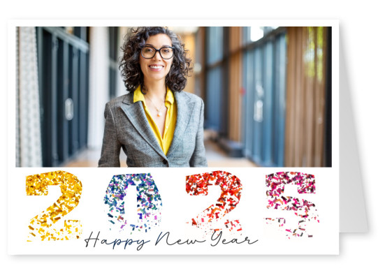 Postkarte 2025 Happy New Year