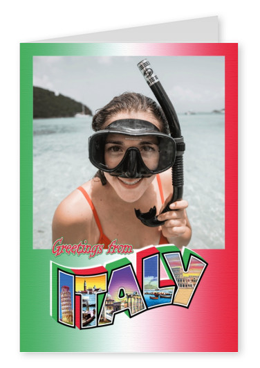 Italien Retro Style Postkarte