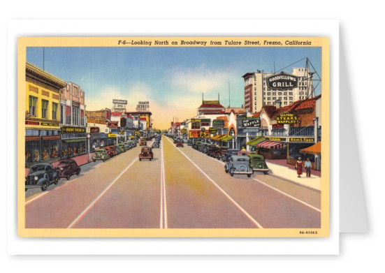 Fresno, California looking north on Broadway from Tulare Street