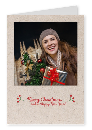 Frohe Weihnachten Polaroid Rahmen
