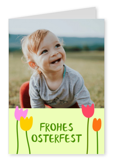 Frohes Osterfest, Tulpen hintergrund