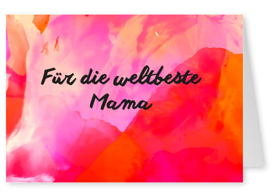 bunte Karte mit Aufschrift für die weltbeste Mama Muttertag 