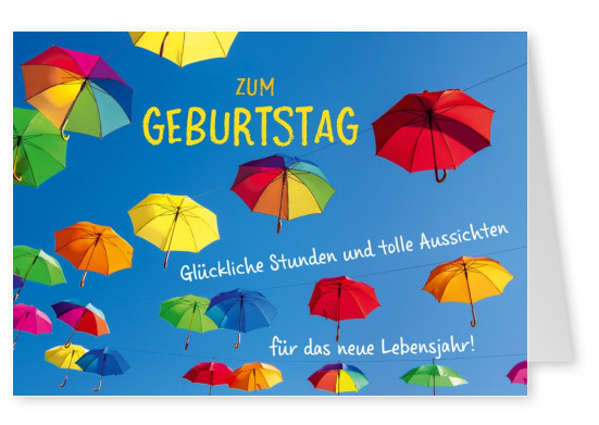 Postkarte Gutsch Verlag - Zum Geburtstag Glückliche Stunden und tolle Aussichten