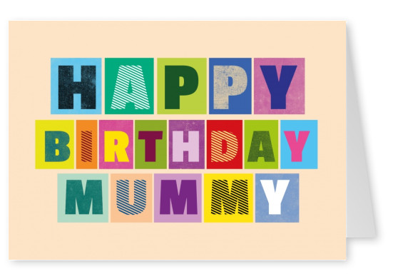 happy birthday mummy postkarte grusskarte
