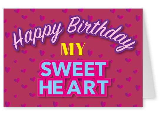 happy birthday my sweetheart postkarten vorlage