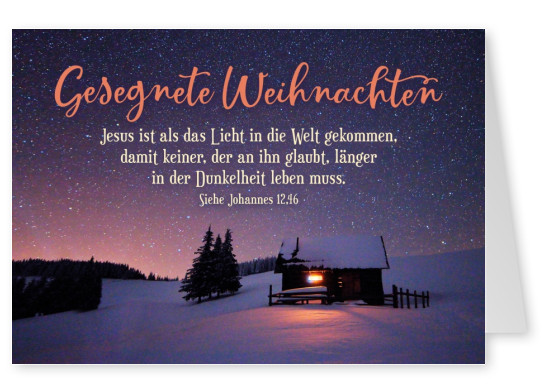 SegensArt Postkarte Gesegnete Weihnachten