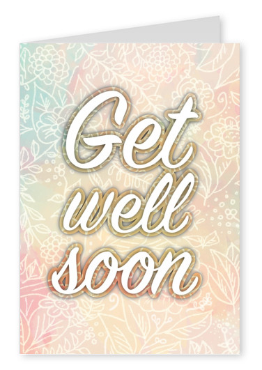 get well soon postkarte