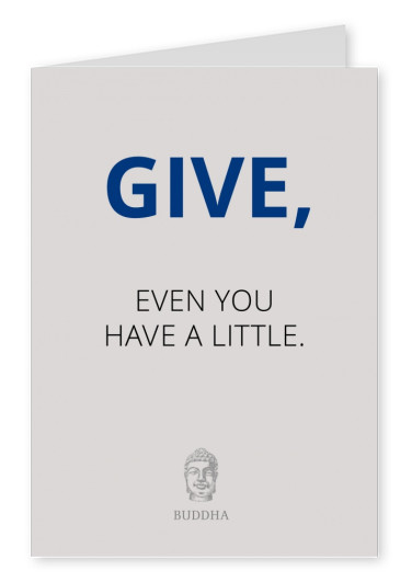 Give, even if you have litte