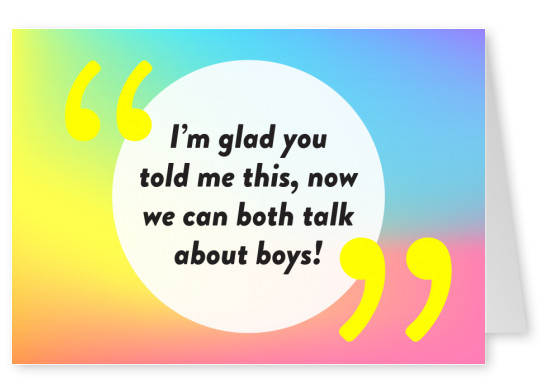Glad you told me - Pride Cards