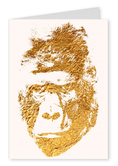 Kubistika goldener Gorilla