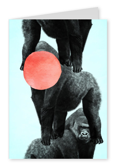 Kubistika drei Gorillas