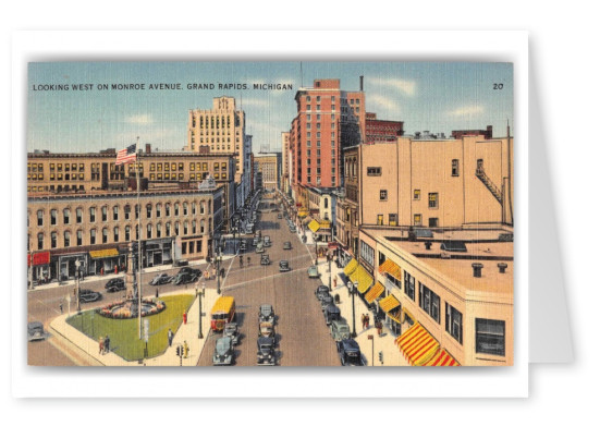 Grand Rapids Michigan Monroe Avenue Looking West