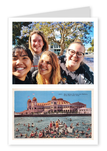 Great Salt Lake, Utah, New Saltair Pavilion and Bathers