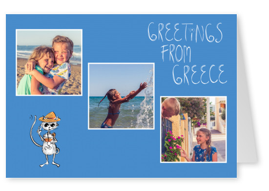 Postkarte Greetings from Greece