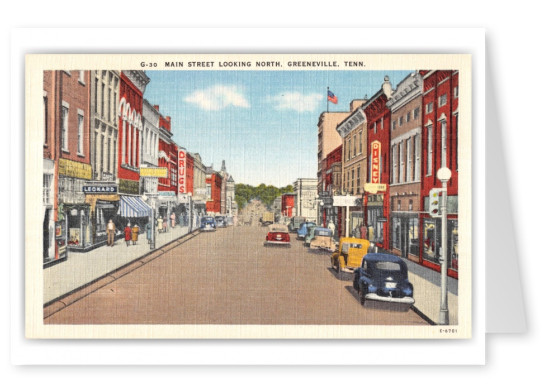 Greeneville, Tennessee, Main Street looking north