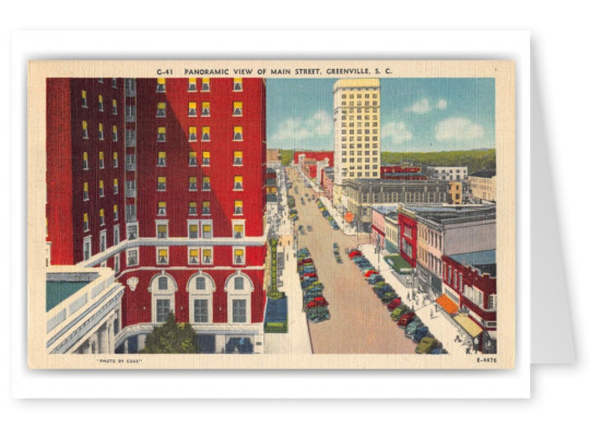 Greenville South Carolina Main Street Panoramic View