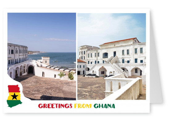 Karte mit Ghana Motiv - Burg Elimina
