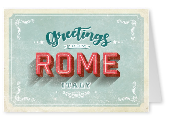 Vintage Postkarte Rom