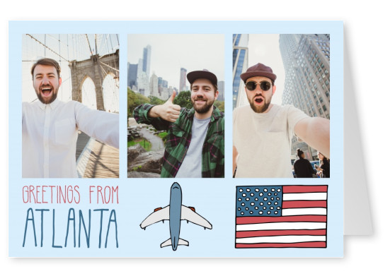 Template mit Illustrationen von Atlanta