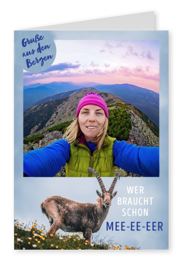 Postkarte Grüße aus den Bergen