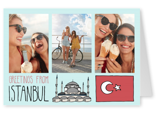 Template mit Illustrationen von Istanbul