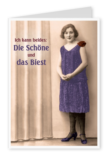 Foto vintage Frau Spruchkarte