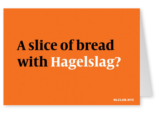 A slice of bread with Hagelslag?