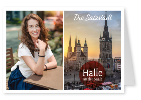 Foto Postkarte Halle an der Saale Die Salzstadt