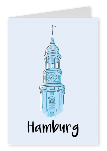 hamburg michaeliskirche postkarte
