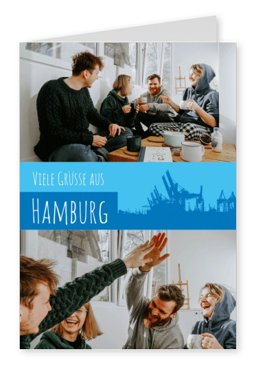 Meridian Design Postkarte Viele Grüsse aus Hamburg