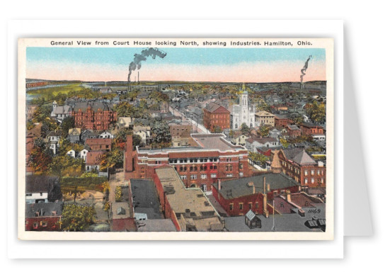 Hamilton Ohio General View from Court House Looking North