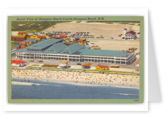 Hampton Beach, new hampshire, aerial view of Casino