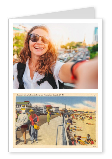 Hampton Beach, New Hampshire, Boardwalk and Beach Scene