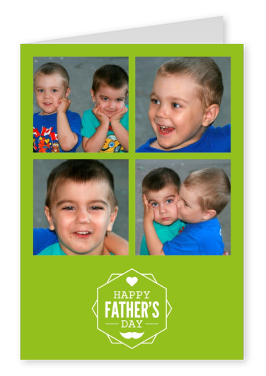 grüne Karte mit der Aufschrift Happy Father's Day 