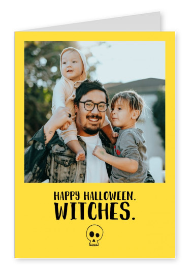 Spruch Karte Happy Halloween witches
