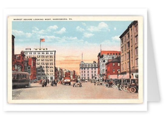 Harrisburg, Pennsylvania, Market Square looking west