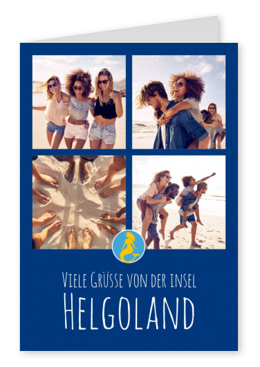 Meridian Design Postkarte Viele Grüsse von der Insel Helgoland