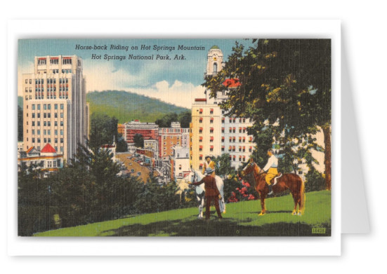 Hot Springs National park, Arkansas, horse-back riding on Hot Springs Mountain