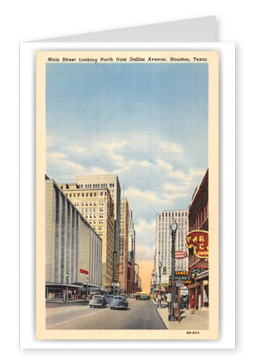 Houston, Texas, Main Street looking north from Dallas Avenue