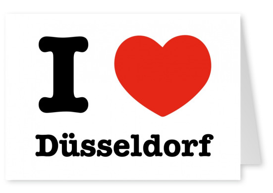i love duesseldorf postkarte
