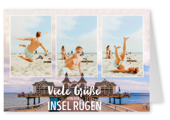 Postkarte Viele Grüße von Insel Rügen