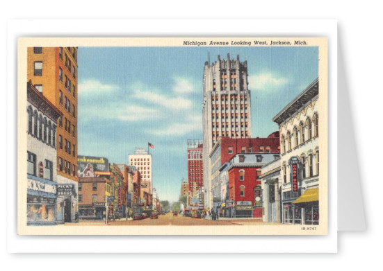 Jackson Michigan Michigan Avenue Looking West